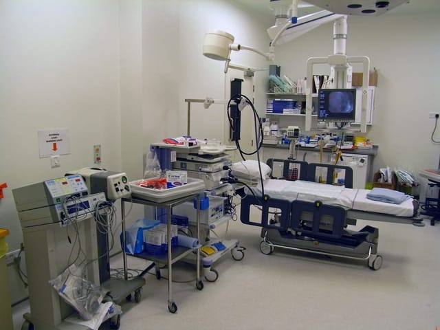 An endoscopy suite prepared for procedures